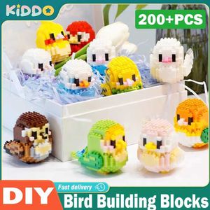 Блоки Birds Building Blocks Collection Mini 3D DIY DIY Animal Parrot Model Model архитектура архитектура мультфильм игрушки Childrens Christmas Gift WX