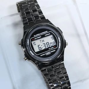 Wristwatches Men's Watch Classic Steel LED Digital Watches Alarm Chronograph Electronic Sport Wristwatch Clock For Male Women Erkek Kol