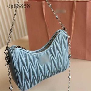 Leisure e pieghe pigro con catena di diamante d'acqua Crossbody Hobo Womens Bag mm Home 24 Primavera/estate Stile alla moda per donne O88C