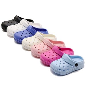 Модные водонепроницаемые тапочки Дети летние открытые слайды мягкие подошву садовые туфли в помещении для кормления сандалии L2405