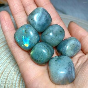 Decorative Figurines Natural Crystals Labradorite Tumbles Flash High Quality Ornament Wholesale Healing Energy Mineral Ore