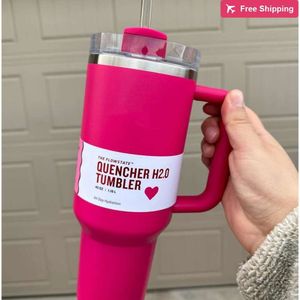 The Quencher H20 40oz Mugs Cosmo Pink Parade Target Red Tumblers Isolated Car Cups rostfritt St staniness Standliness Stanleiness Standleiness Staneliness 3714