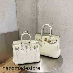 Portable Bag Handbag Platinum Women's Designer 2024 Lock Ins Versatile Large Capacity One Shoulder Messenger F9HA