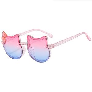 Kids Sunglasses Girls Boys Shiny Bowknot Sun Glasses trendy Gradient Ramp UV protection sunglasses