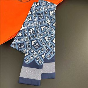 Дизайнерский шелковый шарф для женщин шарфы Старый цветок шелковый шарф универсальная длинная лента настоящая шелковая полоса для волос Сумка лента Декоративный шелк