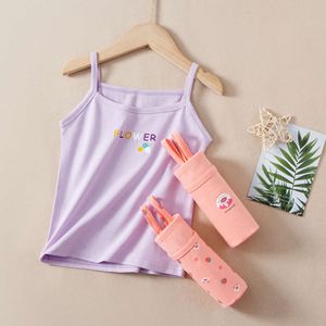 Summer Camisole Cotton Crop Tops Teens Cartoon Girls