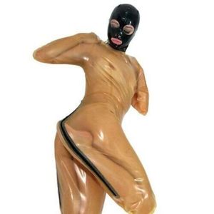Fetishismlatex Halloween Sleepgag Bodysuit Tights Cosplay Transparen Catsuit Rubber Manualカスタマイズ