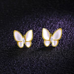 Dynamiska och eleganta örhängen Vanade örhängen smycken Tillbehör Temperament Fjärilar med original logotyplåda
