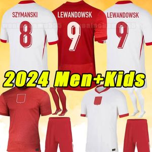 Polen Soccer Jerseys Lewandowski National Team Jersey 2024 World Cup Milik Piszczek Piatek Grosicki Krychowiak Zielinski Blaszczykows Football Shirts Kids Kits