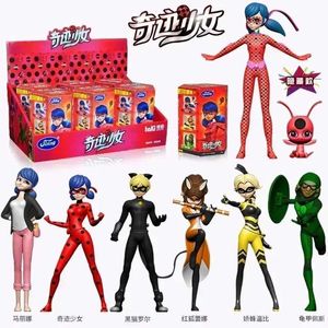 Action Toy Figures Miracle Girl Blind Box Toy Black Cat Roll Playing Action Figure Made by Hand Action Figure Model Puppet Christmas Gift S2451536