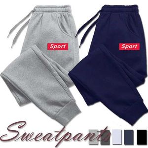 Men's Pants Mens Luxury Print Flce Sweatpants Warm Jogging Pants Multiple PacksMale Outdoor Trousers Straight Trouse New Autumn Winter Y240513