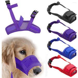 Dog Apparel Good Pet Adjustable Mask Bark Bite Mesh Mouth Muzzle Grooming Anti Chewing