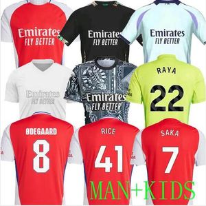 G.Jesus Saka Havertz Rice Soccer Jerseys 23 24 25 Ian Wright Smith Rowe Pre Match Whiteout Special Odegaard Martinelli Nketiah 2023 2024 Fotboll Kits Shirt Men Kids