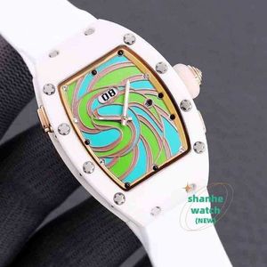 RM Watch Date Luxury Wristwatch Business Leisure RM037 Hela automatisk mekanisk klocka Keramiska fodral Womens Es