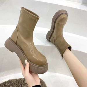 Buty 2024 Kobiety moda seksowna kostka dla kobiet platforma wysokie obcasy buty kobieta jesienna zima żeńska kobieta heels H240516