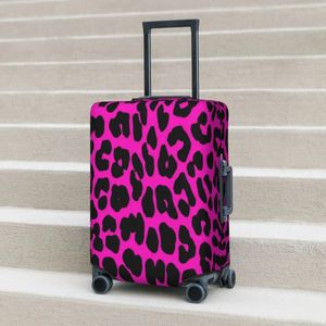 Lopard Wzór walizki Cover Holiday Animal Skin Strectch Bagaż Bagaż Protektor podróży 240429
