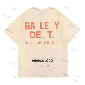 T-shirts Men's Gallary Dept T Shirt Designer Summer GalleryDept Shirt Alphabet Printed Star Samma runda nacke Kort ärm T-shirt för män och kvinnor AD5