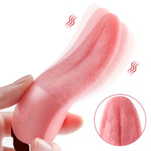 Pchnięcie realistycznego wibratora języka para zabawki seksualne stymulacja punktowa kobieta doustna lizanie języka wibrator sex zabawki dla kobiet