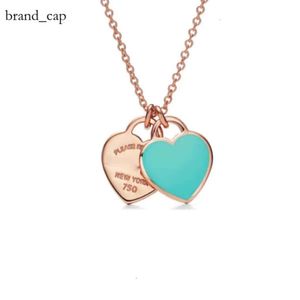 tiffanyjewelry necklace designer necklace top Thome s Sterling Silver Plated Rose Gold Heart shaped Dropping Enamel Love Pendant Necklace Tie Home Collar Chain fd9
