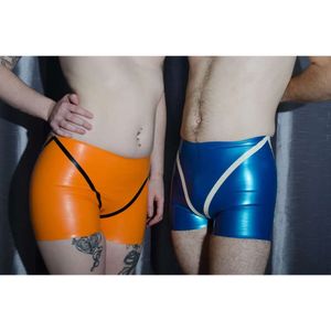 Shorts de borracha de borracha de látex sexy lingerie party praia piscina xs-xxl 0,45mm