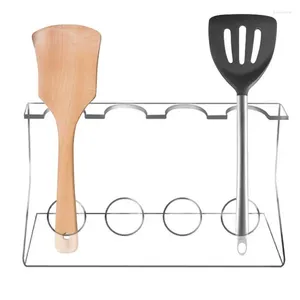 Kök Storage Cutery Holder Transparent Display Standardyable Rack Multifunction Clear Spoon For Home