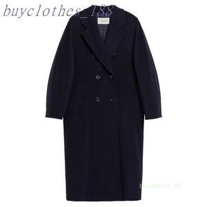معطف الخندق في منتصف الطول للسيدات Maxmaras Wool Blend Coat Italian Brand Women Luxury Coat عالي الجودة Cashmere Coat Ul3x