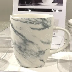 Mugs Marble Pattern Mug European Style Coffee Cup Household Cups Originality Design Beverage Large Water 400ml