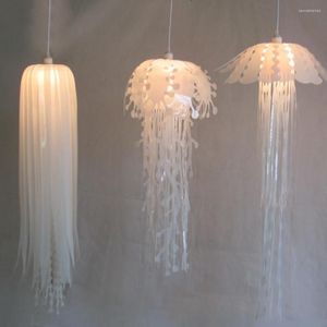 Schlafzimmer für Lampen PVC Jellyfish Light Hanging Anhänger Bett Luminaria Wohnzimmer moderne Beleuchtungsbar Restaurant Pendente Qcoeh