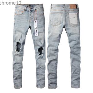 Lila varumärke jeans ljusblå knähål smal fitywpf llml