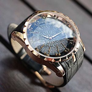 Emalia dwanaście okrągłych stolików Knight duży zegarek zegarek męski Waterproof Gear Kwarc 12 zodiak