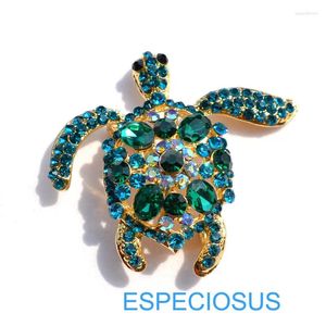 Broches estilos de jóias oceânicas shinestone tartaruga broche de cristal girafa pino mulheres ornamentos marzas de cor azul marinho de casaco de sobretudo roupas