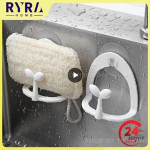 Kitchen Storage Plastic Suction Cup Cleaning Pad Non-toxic Comfortable Accessories Organizer Sink Sponge Holder Durable