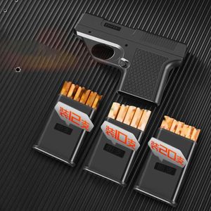 Gun Gas Unfilled Lighter Magazine Cigarette Case Lighter Multi-Function Thick, Medium And Fine Three-In-One Cigarette Case