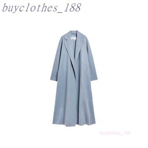 Women's Mid-length Trench Coat Maxmaras Wool Blend Coat Italian Brand Women's Luxury Coat High Quality Cashmere Coat Q5ik