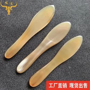 Aufbewahrungsboxen Horn Big Head Massage Stick Muskel-Steckhandbuch Akupunktur Stift Gua Sha Scraping Tool Schrottplatte C