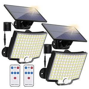 106/318 LED Solar Light Outdoor 328 LED Spotlights IP65 Vattentät rörelsessensor Human Solar Flood Security Lights 3 -lägen