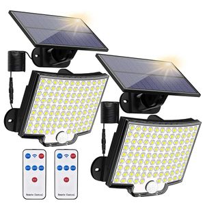 106/318 LED Solar Light Outdoor 328 LED -Scheinwerfer IP65 wasserdichte Bewegungssensor Human Solar Hochwassersicherheitsleuchten 3 Modi