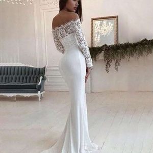 Fashion Female French Wedding Elegant Lace Evening Dresses Long White Summer Sexy Women Dress