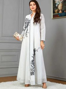 Vestido de festa muçulmano Eid de roupas étnicas para mulheres abaya lantejoulas elegantes jalabiya marrocos vestidos dubai abayas kaftan islam vestido manto long long t240515