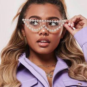 Occhiali da sole 2021 Blinging blingbling da donna in lega per gatto da gatto da donna piatto top oye occhiali da sole da sole da sole sfumature di marca Eyewear1 2431