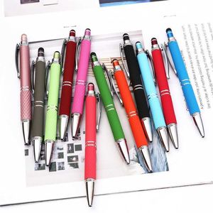 Glued Color Metal Ballpoint Pen with Pring Aluminum Rod Touch Screen Advertising Busin Print