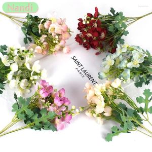 Dekorativa blommor Artificial Cherry Blossom Branch Illustration Art Wedding Decoration Table Bouquet Home