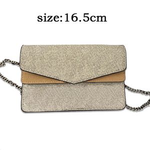 Designerväska Fashion Bag Mini Snake Mönster Letter Sydd kedja Enkel axelväska Crossbody Bag storlek 16,5 cm 001