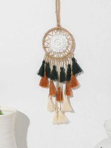 Obiekty dekoracyjne figurki Mini Dream Catcher Macrame Wall Car Decor Boho Dekoracja domu Mała Dreamcatcher Wiszący Nordic Room Ornament Mascot Prezent H240516