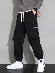 Men's Pants 2023 Autumn New Mens Cargo Pants Multi-Pockets Strtwear Baggy Jogger Trousers Y240513