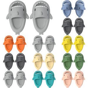 29 Mens Women Shark Summer Home Solid Color Couple Parents Outdoor Cool Indoor Household Funny Slippers GAI