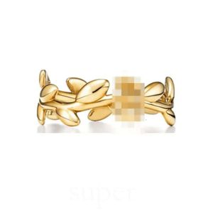 2023 New Desginer Ring Tiffanyjewelry Ring Women Bracelet Fashion Silver Heart Shaped Leaf Knot Drip Glue Ring High Quality Jewelry Luxury Ring Holiday Gift 765
