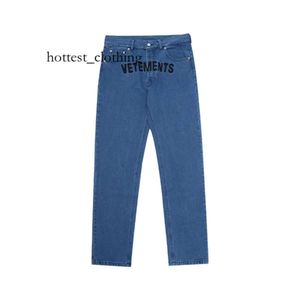 Vetements Pants Mens Projektanckie spodnie dżinsy mężczyźni prawdziwi jakość mężczyzn Mężczyźni Kobiety przetrwanie projektant dżinsów Spodnie haftowane litera 2540