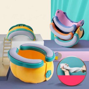 Toalett bärbar resa baby fällbar barn potta träningstol lätt att rengöra med förvaringspåse och 20 sopor l2405