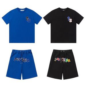trapstar t shirt men tshirts trapstar tracksuit Tiger Tracksuit Letter Embroidered Short Sleeves Uk Drill London Shirts and Shorts Set Central Cee Same Style summer